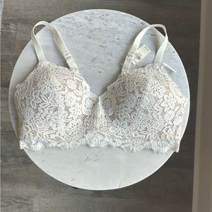 Aerie White Lace 36DD Bra - NWT